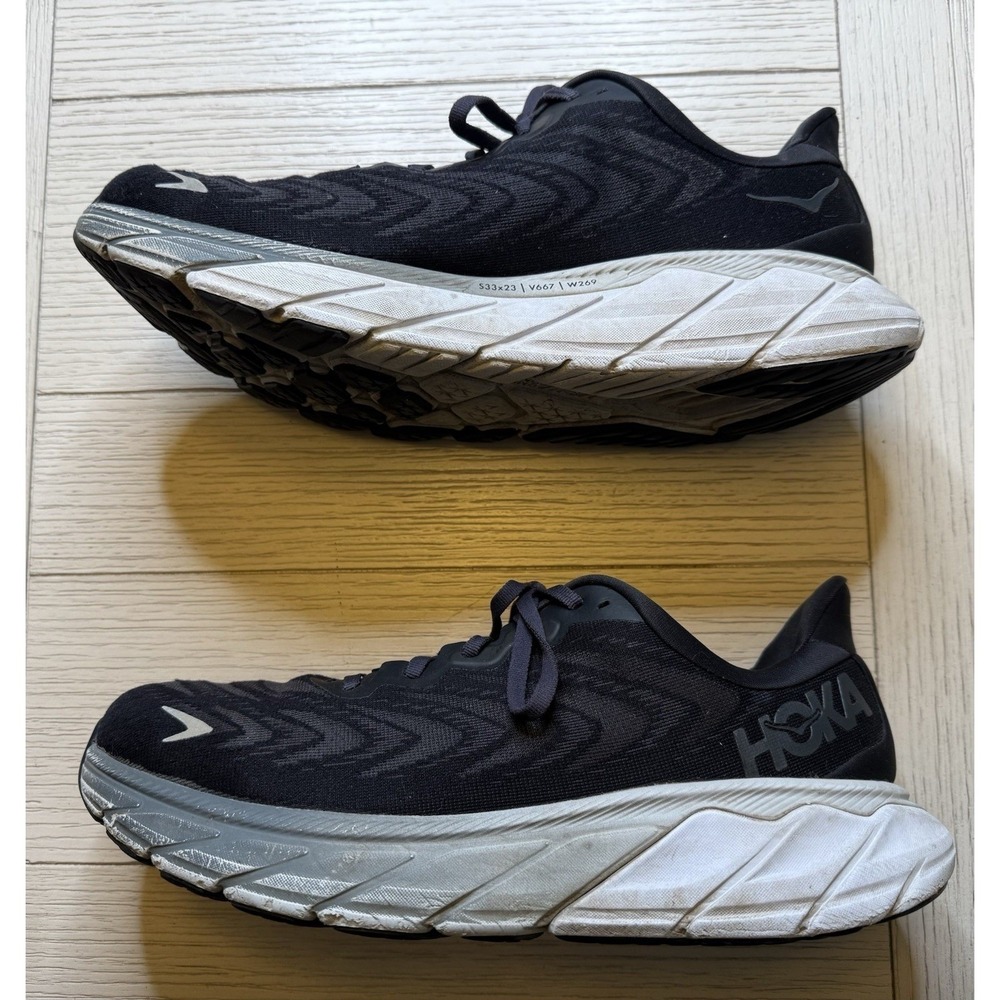 Hoka‎ Arahi 6 Shoes Men 10 D, 44 EU Black Running Athletic Gym Lace Up Sneaker